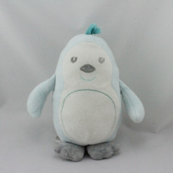 Doudou pingouin blanc bleu MARESE