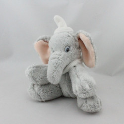 Doudou éléphant gris Dumbo col blanc DISNEY STORE 