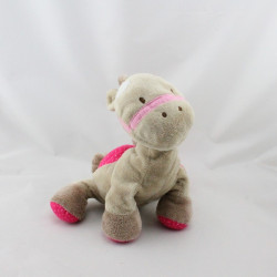 Doudou poney cheval beige rose JUST ONE YEAR CARTER'S
