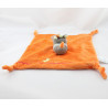 Doudou plat rhinocéros orange KIABI JOGYSTAR NEUF