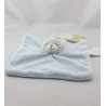 Doudou plat ours gris blanc bleu KIMBALOO