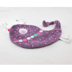 Doudou plat poisson baleine violette Plume ORCHESTRA