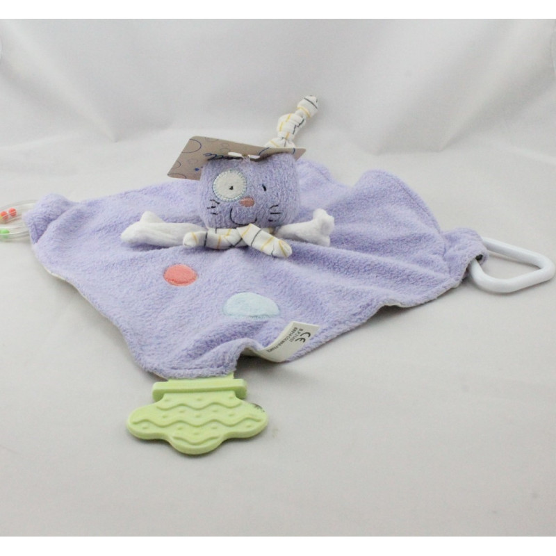 Doudou plat hochet poule Malice et Bulle CP INTERNATIONAL