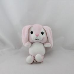 Doudou lapin rose blanc H ET M H.M H&M
