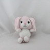 Doudou lapin rose blanc H ET M H.M H&M