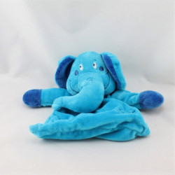 Doudou plat éléphant bleu TIAMO