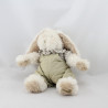 Peluche lapin écru beige marron vichy LOUISE MANSEN