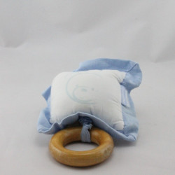 Doudou musical coussin blanc bleu KALOO