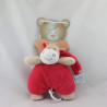 Doudou musical vache beige rose rayé BABY NAT