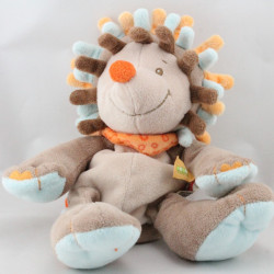 Doudou hérisson marron bleu orange NATTOU