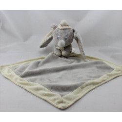 Doudou plat éléphant gris Dumbo mouchoir couverture NICOTOY