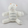 Doudou chat blanc orange gris BERLINGOT