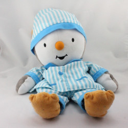 Grand Doudou Tchoupi rayé bleu range pyjama JEMINI