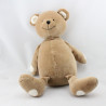 Doudou ours marron blanc OBAIBI