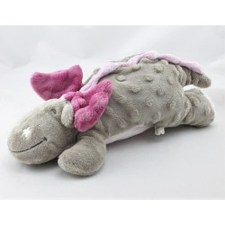 Doudou Victoria et Lucie dragon gris rose NOUKIE'S