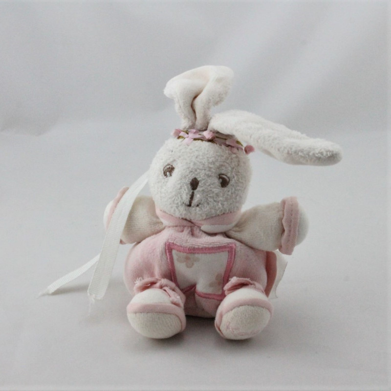 mini Doudou Lapin lilirose robe à fleurs bandeau Kaloo