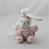 mini Doudou Lapin lilirose robe à fleurs bandeau Kaloo