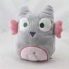 Doudou musical chouette hibou gris rose OBAIBI