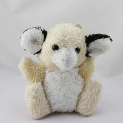 Ancienne peluche musical souris beige marron blanc
