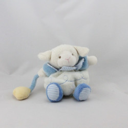 Doudou et compagnie mouton Gaston blanc bleu 