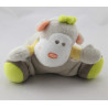 Doudou singe gris beige vert orange mouchoir SUCRE D'ORGE