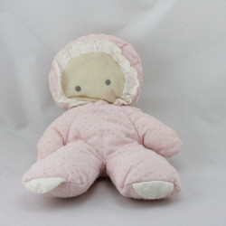 Ancienne poupée chiffon rose pois COROLLE 
