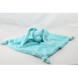 Doudou plat lapin bleu TIAMO COLLECTION