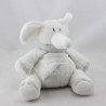 Doudou musical éléphant blanc gris Oscar J-LINE