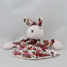 Doudou plat lapin rose fleurs KENZO