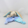 Doudou plat luminescent lapin bleu étoile lune BABY NAT