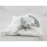 Doudou plat lapin blanc rayé gris KIABI SIMBA TOYS
