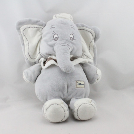 Doudou peluche Dumbo l'éléphant gris blanc DISNEY NICOTOY