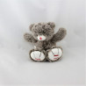 Doudou ours marron ROUGE KALOO