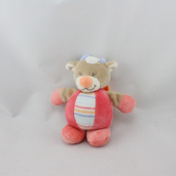 Doudou attache tétine vache beige rose les Zamis NATTOU