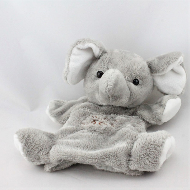 Doudou plat marionnette ane gris HISTOIRE D'OURS