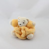 Doudou petit ours Plume jaune orange KALOO