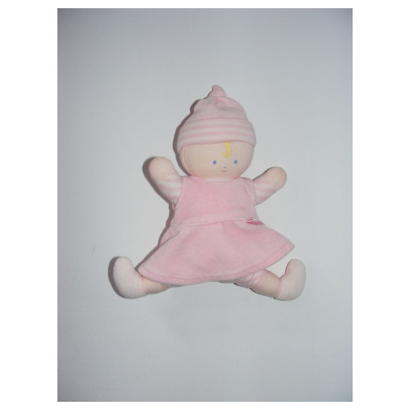 Doudou Poupée rose hochet Corolle