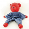 Doudou plat ours rouge bleu marine STERNTALER