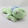 Doudou grenouille verte foulard bleu NOUKIE'S