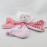 Doudou plat ours rose rayé Dodo d'amour MGM