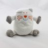 Doudou chat blanc gris VETIR