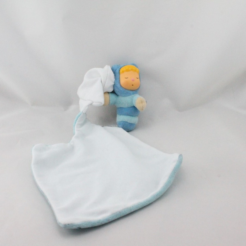 Doudou Cotoons Chowing chenille bleu de Smoby