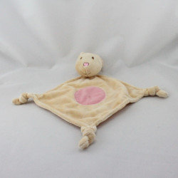Doudou plat souris beige rose RENAULT