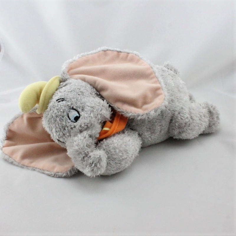 Doudou peluche Dumbo l'éléphant gris col orange DISNEY NICOTOY