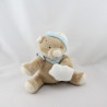 Doudou musical ours beige bleu étoile NOUKIE'S 