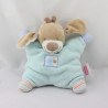 Doudou semi plat chien beige bleu escargot NATTOU