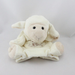 Doudou plat marionnette mouton blanc HISTOIRE D'OURS