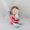 Doudou musical poupéé rose bleu papillon TEX BABY