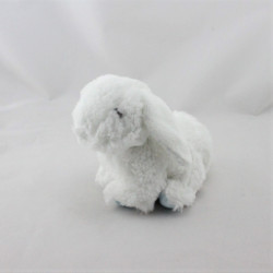 Doudou lapin blanc bleu pois TEX BABY