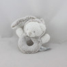 Doudou hochet lapin beige blanc SIMBA TOYS KIABI